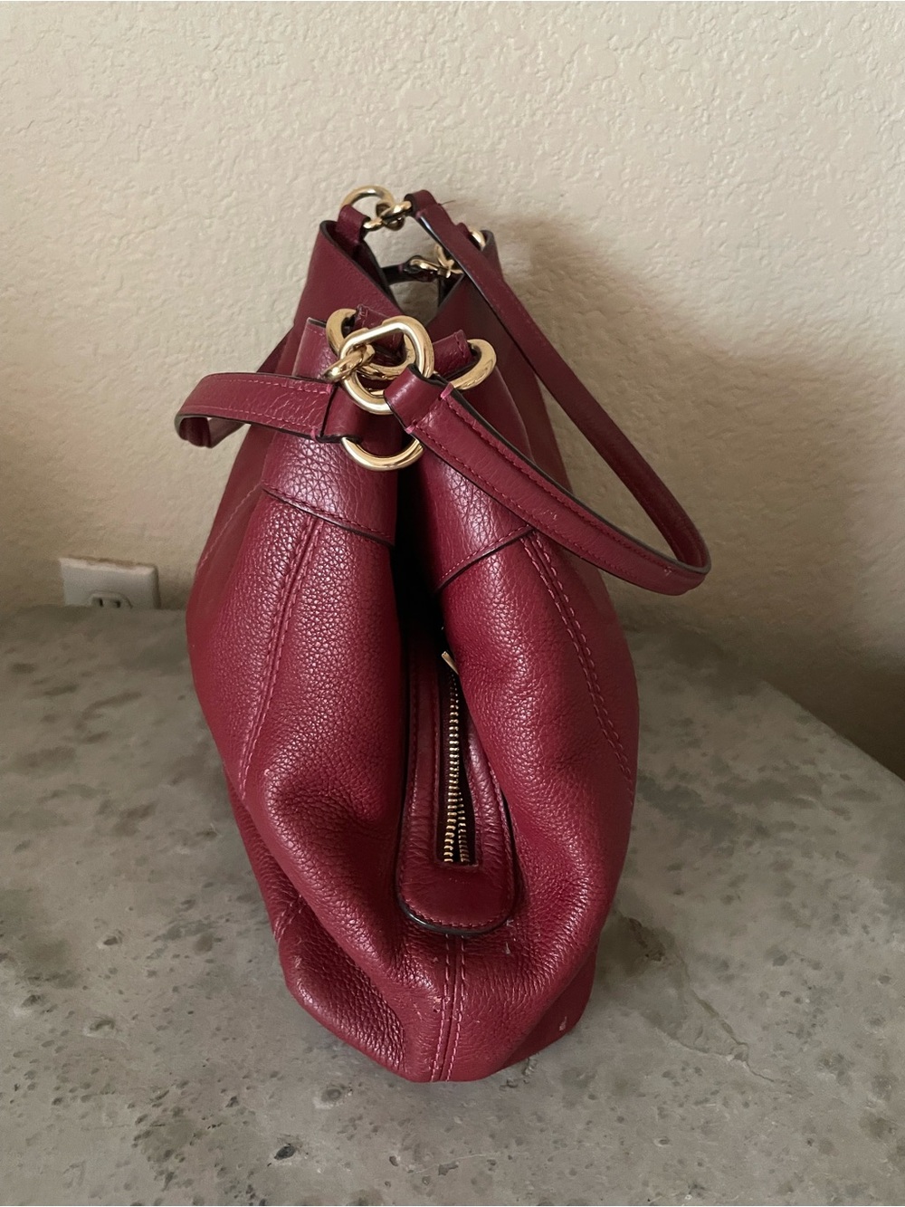 Gorgeous Coach Pebbled Leather Bag Purse In EUC - Picture 6 of 16